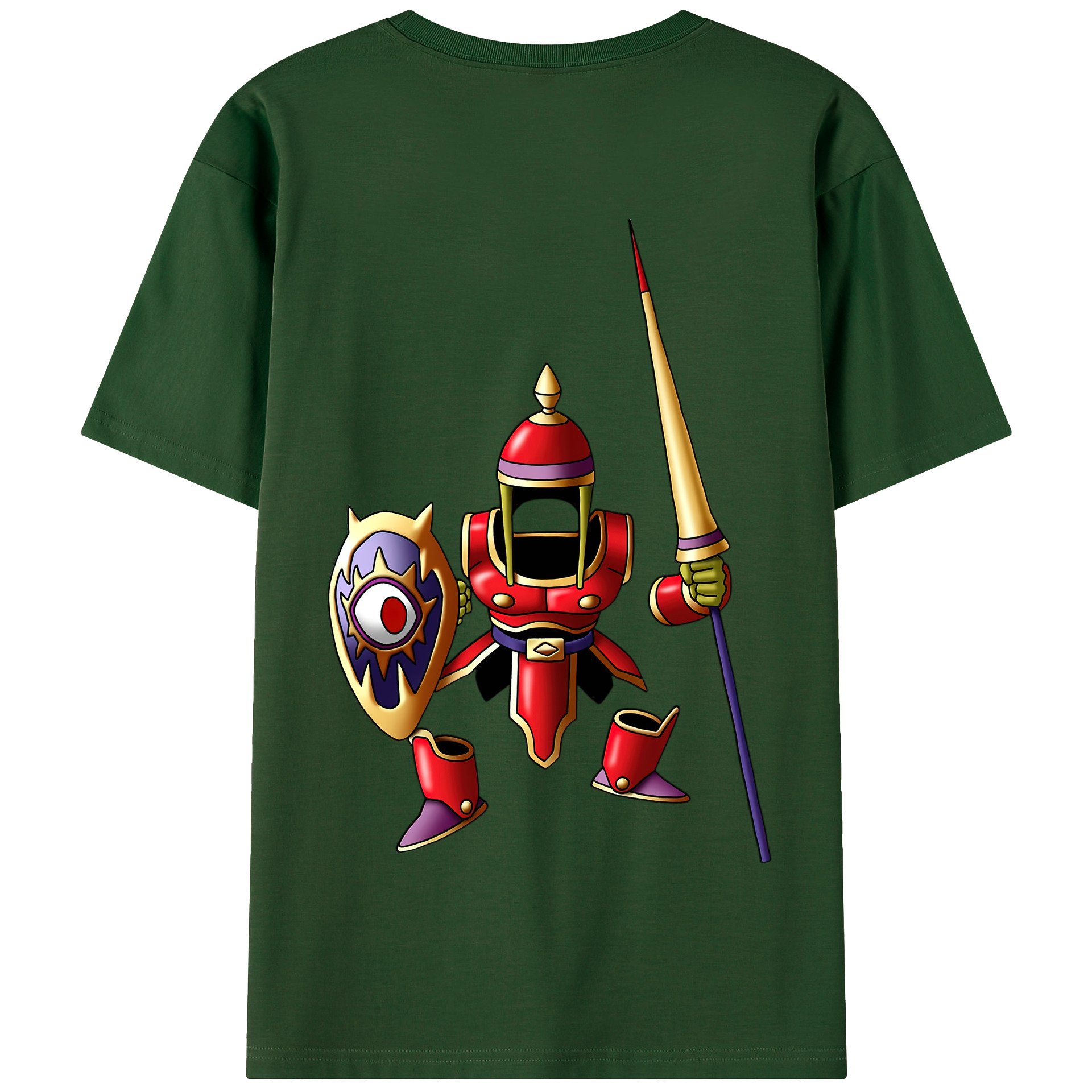 （画像用） ドラゴンクエスト Doragon Kuesuto Dragon Quest 綿100％半袖Tシャツ（背面プリント）
